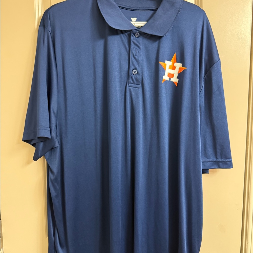 Fanatics Navy Polo Shirt with Orange Logo